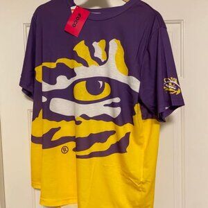NEW* FOCO LSU Shirt - Short Sleeve | Purple & Yellow - Eye | Size LARGE • NWTs